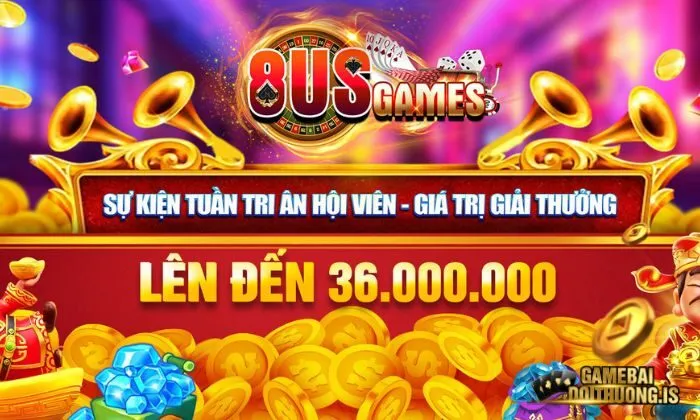Tham gia chơi tại 8US để nhận giải thưởng hấp dẫn